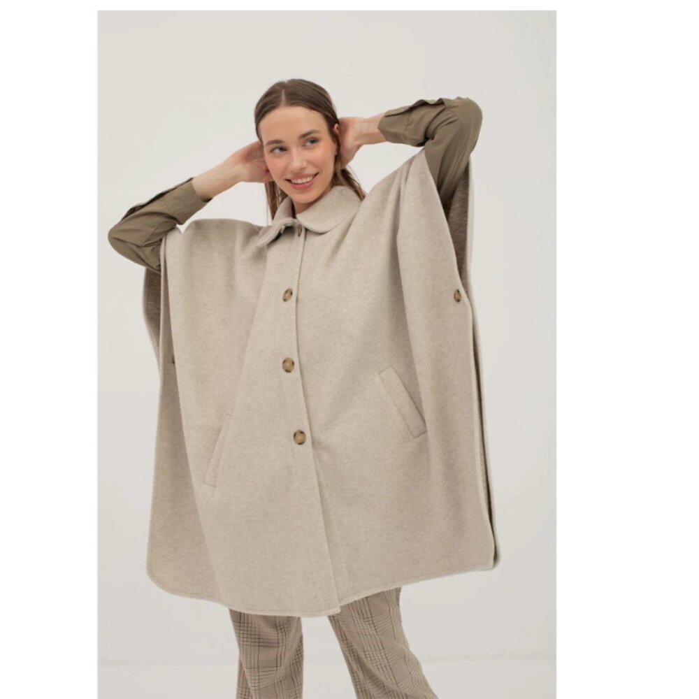 NWT Mus & BomBon Saja Cape Brown Check Plaid (Cuadros Marrón) | Made in Spain - Picture 4 of 15